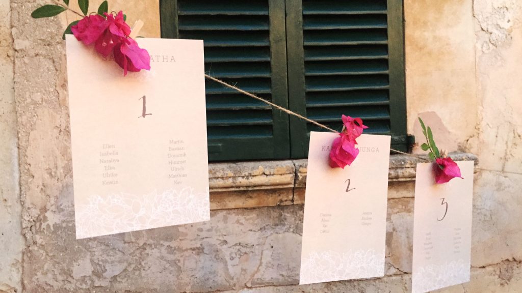Wedding Seating Cards